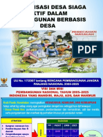 Strategi Pembangunan Desa Berbasis Masyarakat Dengan Pendekatan Desa Siaga 2014