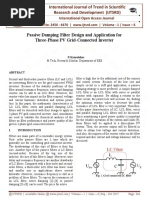 Passive Damping Filter Design and Application For Three-Phase PV Grid-Connected Inverter