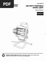 Download Utilitech PQS45UT 500-Watt Portable Work Light Manual by Matthew Leingang SN38474737 doc pdf