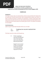 English Mass Commentator Guide | PDF | Mass (Liturgy) | God The Father