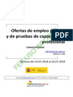 Boletin Semanal Convocatoria Oferta Empleo Publico Del 10 Al 16 de Julio de 2018 PDF