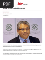 Major Shake-up in Khazanah - Business News _ the Star Online