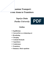Quantum Transport: From Atoms To Transistors: Supriyo Datta Purdue University