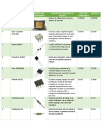 Tabla de Componentes