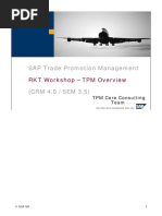 SAP Trade Promotion Management: RKT Workshop - TPM Overview