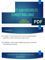 Autoriti Dan Kredibiliti Sumber Maklumat