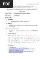 Course Plan Dsp1