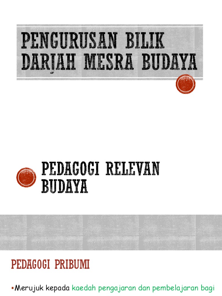 Pengurusan Bilik Darjah Mesra Budaya  PDF