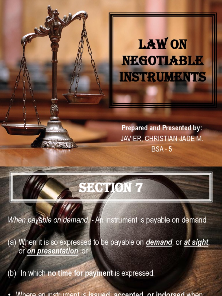 Law On Negotiable Instruments Cheque Services (Economics)
