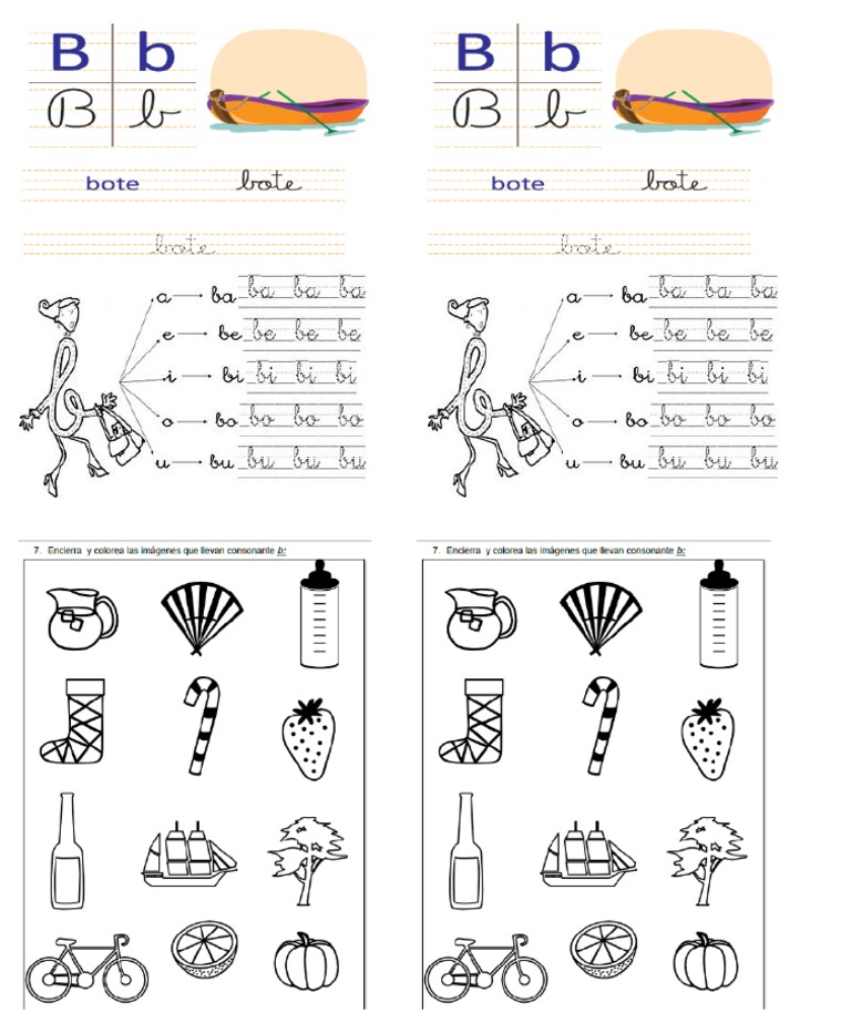 Actividades Letra B | PDF