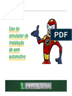 Simulador instalação som automotivo