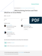 Understanding Web Archiving Services and Their (Mis)Use on Social Media