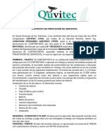 Contrato de Prestación de Servicios para Cerca Electrica