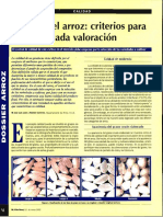 El arro: criterios para la valoración de semila paddy