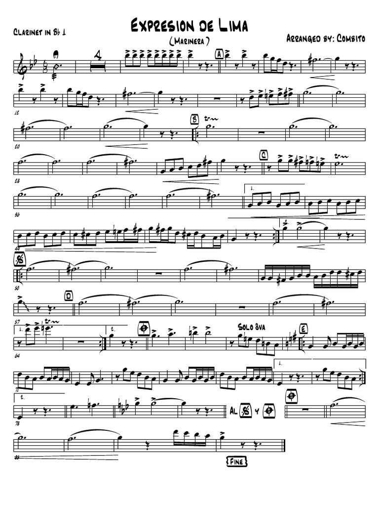 Marinera Pescadito | PDF | Aérophones | Instruments de musique