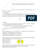 Relações, funções, domínio, contra-domínio e função composta