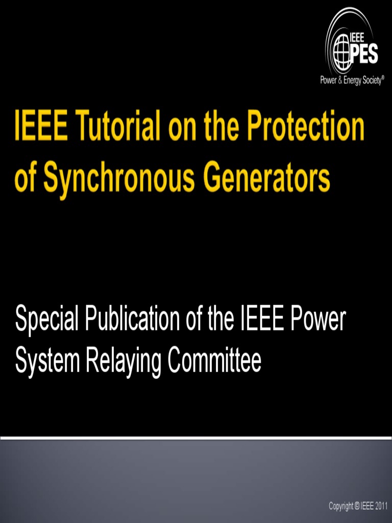 Synchronous Generator Protection PPT PDF | PDF