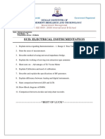 Electrical Instrumentation Exam Questions