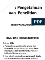 Pengertian Ilmu Pengetahuan Dan Penelitian-EFRIDA