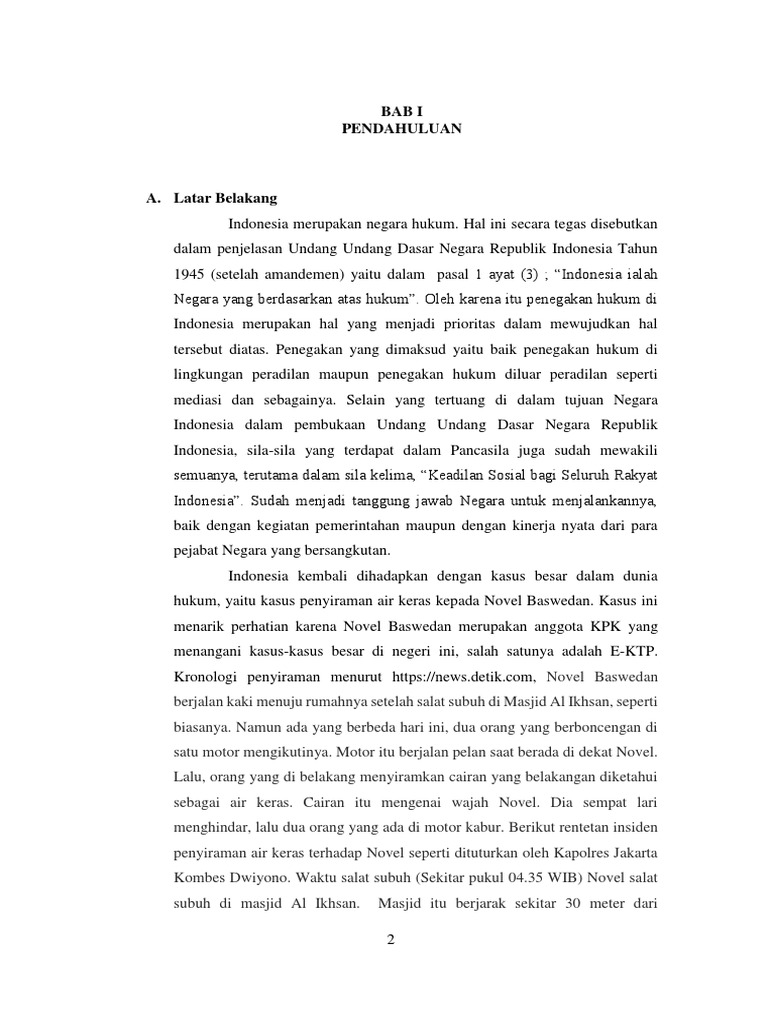 Analisa Kasus Novel Baswedan