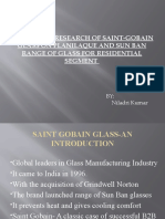 Marketing Research of Saint-Gobain Glass On Planilaque and Sun Ban Range of Glass For Residential Segment