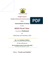 Ghana 2010 Budget Speech