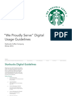 "We Proudly Serve" Digital Usage Guidelines: Starbucks Coffee Company Winter 2014