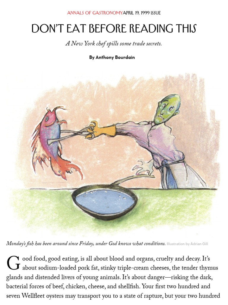 Don't Eat Before Reading This The New Yorker PDF Chef