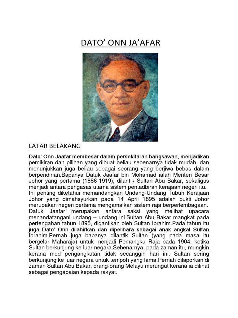 Dato Onn Jaafar Pdf