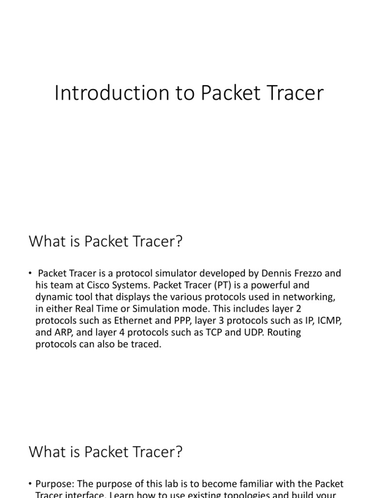 Introduction to Packet Tracer Basics | PDF | Network Switch | Network ...