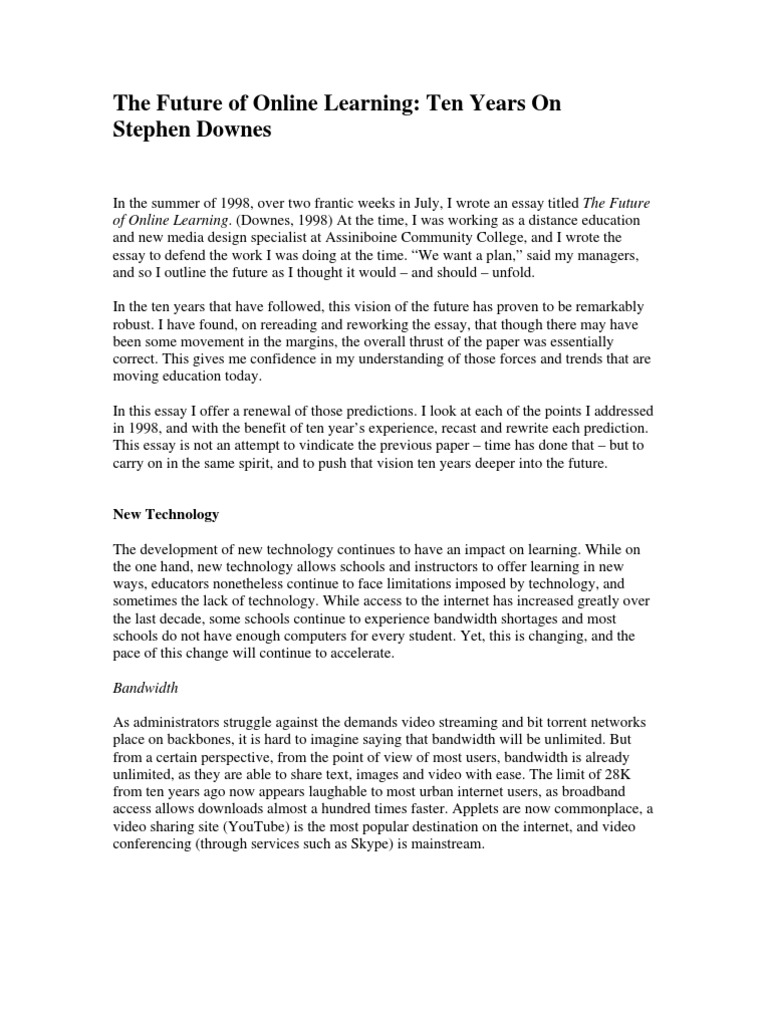 The Future of Online Learning | PDF