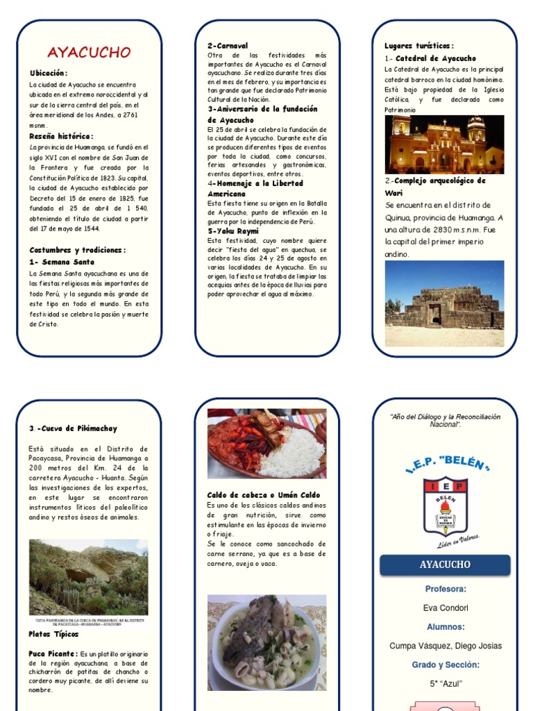 TRIPTICO Ayacucho | PDF
