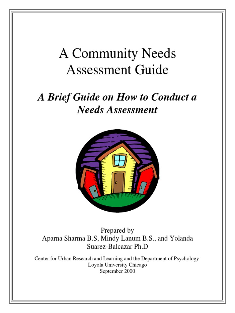 A Community Needs Assessment Guide PDF | PDF | Needs Assessment | Focus ...