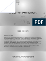 Secrecy of Bank Deposits