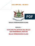 Manual Tatacara Pelantikan Ahli Majlis Dan Penerimaan Jawatan MPK