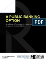 Public Banking Option As A Mode of Regulation For Household Financial Services in The United States