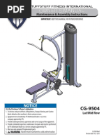 TuffStuff CalGym Lat / Mid Row (CG-9504) Owner's Manual