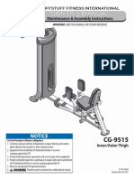 CalGym Inner / Outer Thigh (CG-9515) Owner's Manual