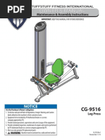 CalGym Seated Leg Press (CG-9516) Owner's Manual