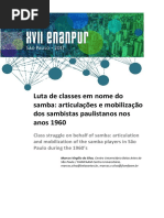 Luta de Classes Em Nome Do Samba