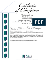 Medical Error Certificate