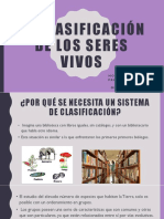 La Clasificación de Los Seres Vivos