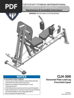 TuffStuff Evolution Horizontal Leg Press / Hack Squat (CLH-300) Owner's Manual