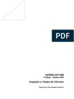 API 598, 1996 1 Inspeção e Teste em Válvula