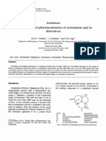 Formulation and Pharmacokinetics of Artemisinin and Its Derivatives