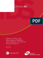 Working Paper 274: Violence, Power and Participation: Building Citizenship in Contexts of Chronic Violence