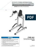 TuffStuff Vertical Knee Raise / Dip Stand (CVR-341) Owner's Manual