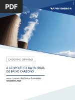 A GEOPOLÍTICA DA ENERGIA DE BAIXO CARBONO