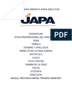 Ética profesional psicólogo tarea confianza identidad