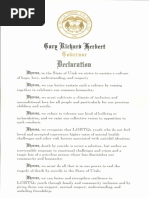 LoveLoud Day in Utah Declaration July 28, 2018